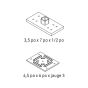 Ensemble de plaques d'appui, 3 1/2" x 7" x 1/2"