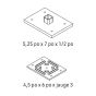 Ensemble de plaques d'appui, 5 1/4″ x 7″ x 1/2″
