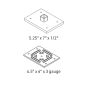 Ensemble de plaques d'appui, 5 1/4″ x 7″ x 1/2″