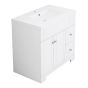 Meuble-lavabo, Brooklyn, 2 portes/2 tiroirs, blanc laqué, 36 1/4" x 34 3/4"