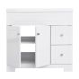 Meuble-lavabo, Brooklyn, 2 portes/2 tiroirs, blanc laqué, 36 1/4" x 34 3/4"
