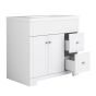 Meuble-lavabo, Brooklyn, 2 portes/2 tiroirs, blanc laqué, 36 1/4" x 34 3/4"