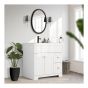 Meuble-lavabo, Brooklyn, 2 portes/2 tiroirs, blanc laqué, 36 1/4" x 34 3/4"