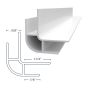 Moulure de coin extérieur arrondi en PVC pour panneau Trusscore Wall&CeilingBoard, blanc, 10'