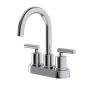Robinet de lavabo Rafa, 2 poignées, acier inoxydable