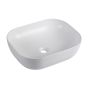 Lavabo de surface, 18 1/2" × 14 1/2" × 5 1/2", blanc mat