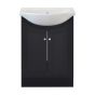 Meuble-lavabo, Priam, 2 portes, noir, 24"