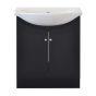 Meuble-lavabo, Priam, 2 portes, noir, 30"