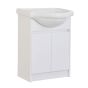 Meuble-lavabo, Cybellia, 2 portes, blanc, 24"
