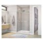 Base de douche, B3Square, 47 7/8" x 35 7/8", drain au centre, blanc