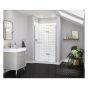 Porte de douche pivotante,  Reveal Sleek, 44-47" x 71 1/2", verre clair, chrome