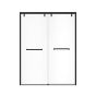 Porte de douche bidirectionnelle, Uptown, 56"-59" x 76", verre clair, noir mat