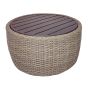 Table d'appoint en rotin, noir, 54 cm