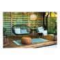 Luminaire suspendu solaire en bambou, 8 lm, 15" x 13"