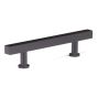 Poignée en forme de tige carrée, 96 mm, noir mat