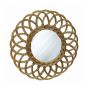 Golden Flower Rattan Mirror - 51 cm