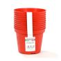Pot de production pour semis en plastique, rouge, 10", 10/pqt
