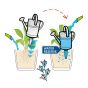 Decorative Water Reserve - Nelly Style - Plastic - 16 cm - Green