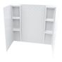 Ensemble de mur de bain, motif chevron, 60" x 32" x 58", 5 morceaux