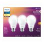 Ampoule DEL, A19, 8 W, blanc doux, 3/pqt