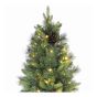 Sapin de Noël, pommes de pin, 600 lumières blanches et multicolores, 9'