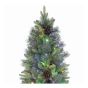 Sapin de Noël, pommes de pin, 600 lumières blanches et multicolores, 9'