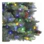Sapin de Noël, pommes de pin, 600 lumières blanches et multicolores, 9'