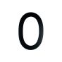 Black Contemporary 9" House Number - #0