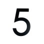 Black Contemporary 9" House Number - 5