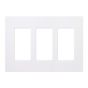 Screwless Wallplate - Claro - Triple - White