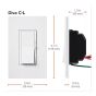 Dimmer - Diva - LED - with Wallplate - White