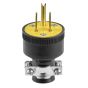 Plug Rubber Black - Rubber - NEMA 5-15P - 15 A/125 V