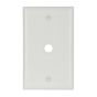 Plaque murale pour prise téléphonique/coaxiale, plastique, blanc