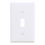 Wallplate - 1 Toggle - Switch - Plastic - White