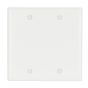 Wallplate - Blank - 2 Gang - Plastic - White