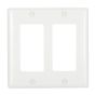 Wallplate - Decorative - 2 Gang - Plastic - White