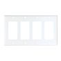 Plaque murale décorative quadruple, plastique, blanc