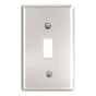 Wallplate - 1 Toggle - Stainless Steel - Metallic