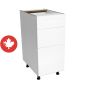 Base Cabinet 3 Drawers - Shaker - White - 15" x 34 3/4" x 24"