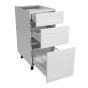 Base Cabinet 3 Drawers - Shaker - White - 15" x 34 3/4" x 24"