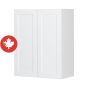 Caisson supérieur 2 portes, Shaker, blanc, 24" x 30" x 12 1/2"