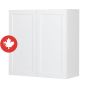 Wall Cabinet 2 Doors - Shaker - White - 36" x 30" x 12 1/2"