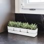 Ensemble de pots en plastique, Sierra, blanc, 4/pqt, 15"