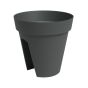 Pot pour balcon, Capri, anthracite, 11,8"