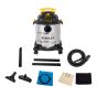 Aspirateur sec/humide acier inoxydable, 4 ch, 6 gal