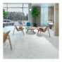 Tuile de porcelaine, plancher, Nebula, bianco, poli, 24" x 24"