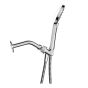 Ensemble douchette, 3 fonctions, blanc, 2 mcx