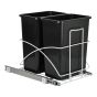 Poubelle coulissante, 2 x 29 l, 20" x 14,5" x 19,5"
