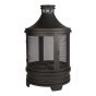Steel Wood Fire Pit - Black - 30" x 50"