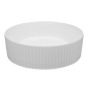 Lavabo, porcelaine, rond, blanc mat, 16" x 5"